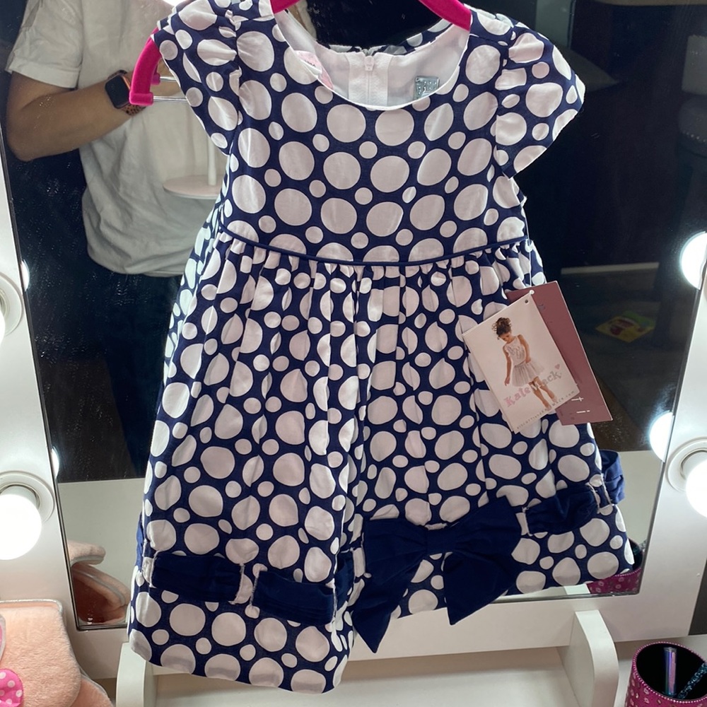 ⭐️HP⭐️ *Kate Mack* NWT Beautiful Dress 18 mo - polka dots - Biscotti Collection